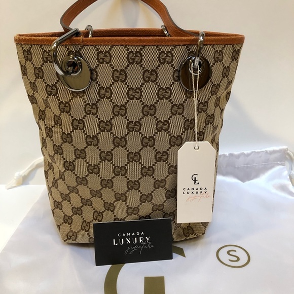 Gucci Handbags - Gucci Eclipse Vintage GG Tote Bag - Preloved